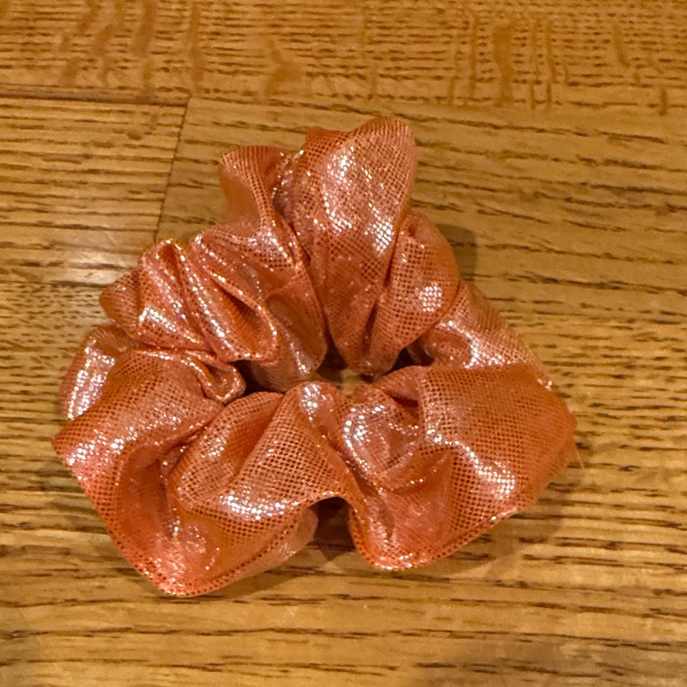 Shimmering Orange Hair Scrunchie